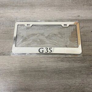 For Infiniti G35 Mirror Chrome Finish Stainless Steel Metal License Plate Frame